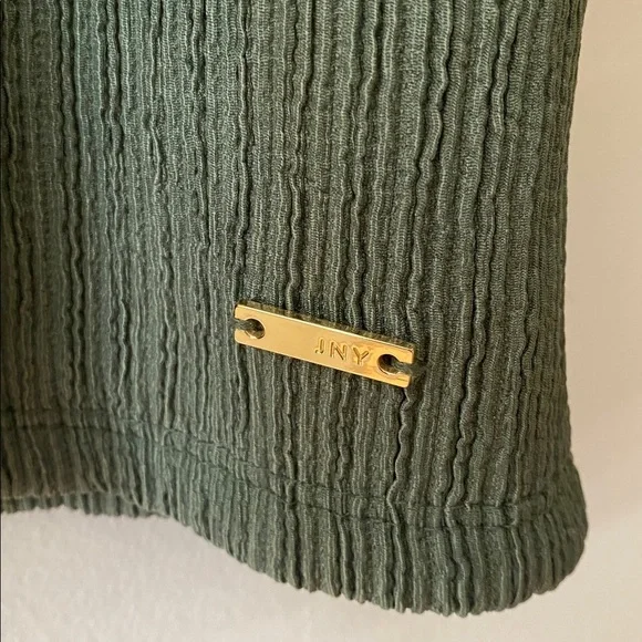 Jones New York Signature V Neck Cap Sleeve Muted Moss Green Blouse Size L - Picture 4 of 6